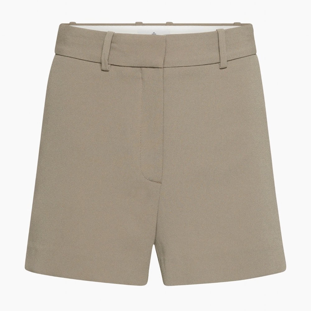 Aritzia Babaton Felted Taupe Agency Mini Shorts Size 00 - Picture 5 of 11